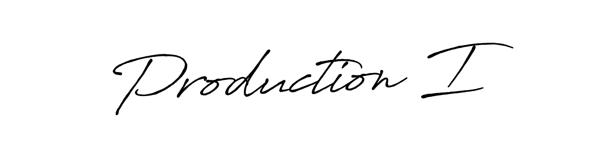 Design your own signature with our free online signature maker. With this signature software, you can create a handwritten (Antro_Vectra_Bolder) signature for name Production I. Production I signature style 7 images and pictures png