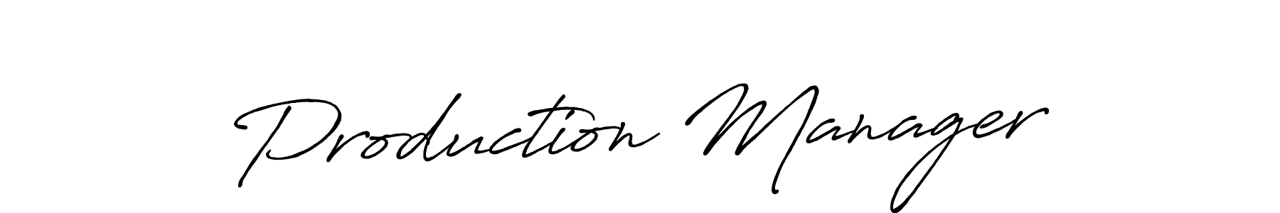 Make a beautiful signature design for name Production Manager. With this signature (Antro_Vectra_Bolder) style, you can create a handwritten signature for free. Production Manager signature style 7 images and pictures png