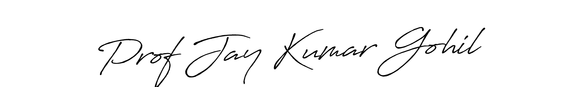 Prof Jay Kumar Gohil stylish signature style. Best Handwritten Sign (Antro_Vectra_Bolder) for my name. Handwritten Signature Collection Ideas for my name Prof Jay Kumar Gohil. Prof Jay Kumar Gohil signature style 7 images and pictures png