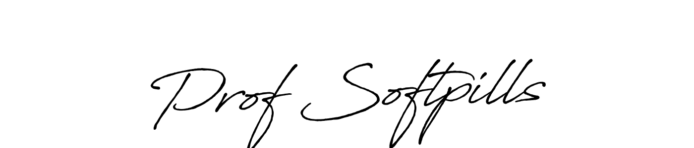 Create a beautiful signature design for name Prof Softpills. With this signature (Antro_Vectra_Bolder) fonts, you can make a handwritten signature for free. Prof Softpills signature style 7 images and pictures png