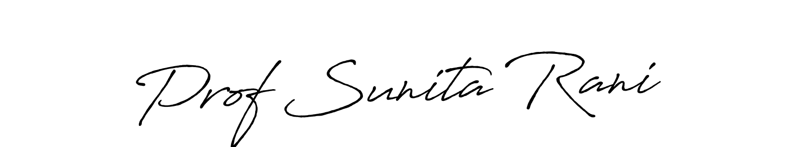 Also You can easily find your signature by using the search form. We will create Prof Sunita Rani name handwritten signature images for you free of cost using Antro_Vectra_Bolder sign style. Prof Sunita Rani signature style 7 images and pictures png