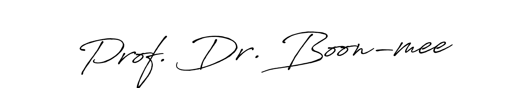 Make a beautiful signature design for name Prof. Dr. Boon-mee. With this signature (Antro_Vectra_Bolder) style, you can create a handwritten signature for free. Prof. Dr. Boon-mee signature style 7 images and pictures png