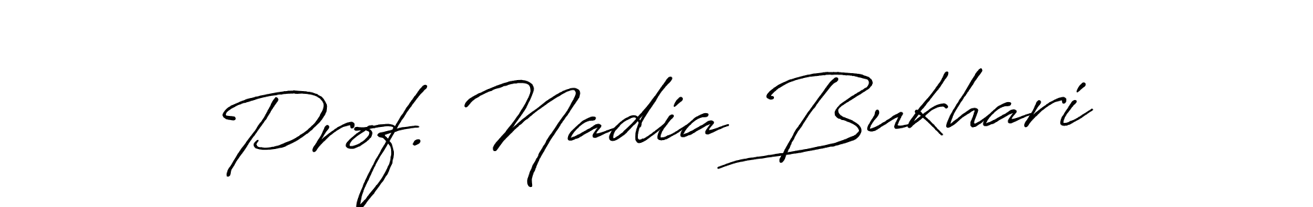 The best way (Antro_Vectra_Bolder) to make a short signature is to pick only two or three words in your name. The name Prof. Nadia Bukhari include a total of six letters. For converting this name. Prof. Nadia Bukhari signature style 7 images and pictures png