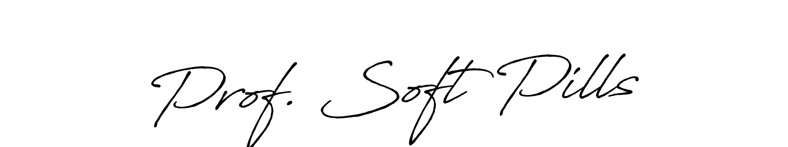 Create a beautiful signature design for name Prof. Soft Pills. With this signature (Antro_Vectra_Bolder) fonts, you can make a handwritten signature for free. Prof. Soft Pills signature style 7 images and pictures png