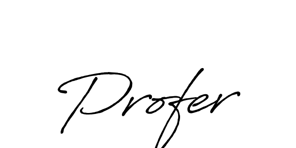 Design your own signature with our free online signature maker. With this signature software, you can create a handwritten (Antro_Vectra_Bolder) signature for name Profer. Profer signature style 7 images and pictures png