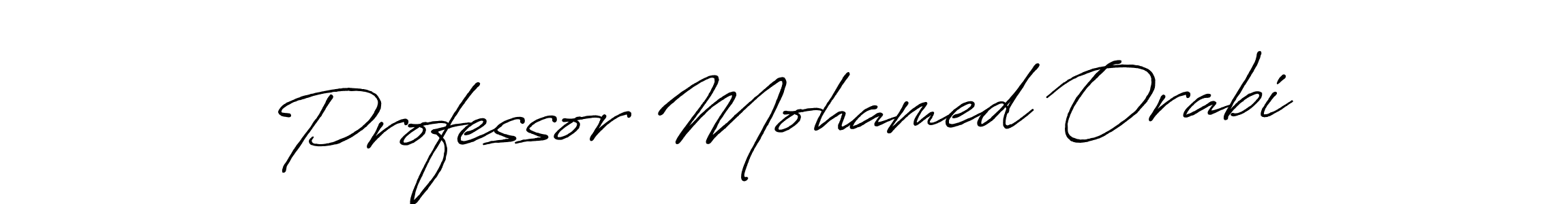 Make a beautiful signature design for name Professor Mohamed Orabi. With this signature (Antro_Vectra_Bolder) style, you can create a handwritten signature for free. Professor Mohamed Orabi signature style 7 images and pictures png