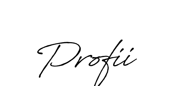 How to make Profii signature? Antro_Vectra_Bolder is a professional autograph style. Create handwritten signature for Profii name. Profii signature style 7 images and pictures png