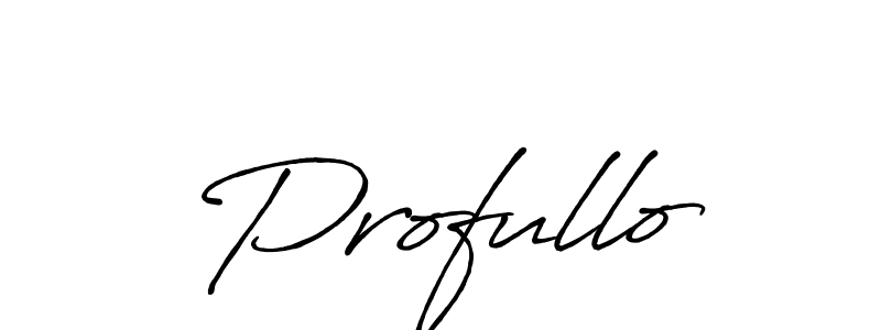 Create a beautiful signature design for name Profullo. With this signature (Antro_Vectra_Bolder) fonts, you can make a handwritten signature for free. Profullo signature style 7 images and pictures png