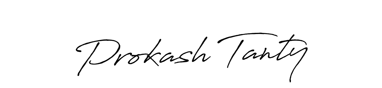 Use a signature maker to create a handwritten signature online. With this signature software, you can design (Antro_Vectra_Bolder) your own signature for name Prokash Tanty. Prokash Tanty signature style 7 images and pictures png