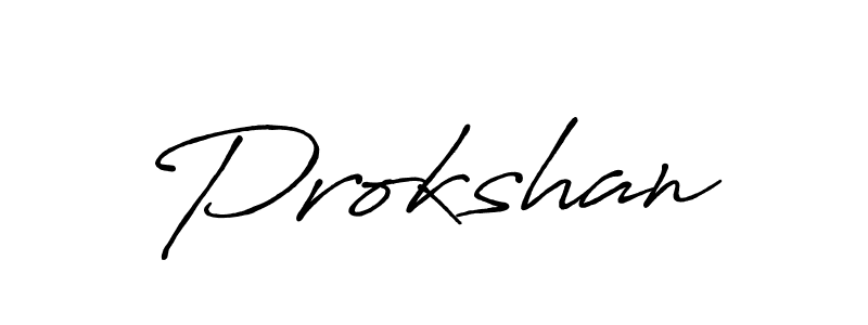 How to make Prokshan signature? Antro_Vectra_Bolder is a professional autograph style. Create handwritten signature for Prokshan name. Prokshan signature style 7 images and pictures png