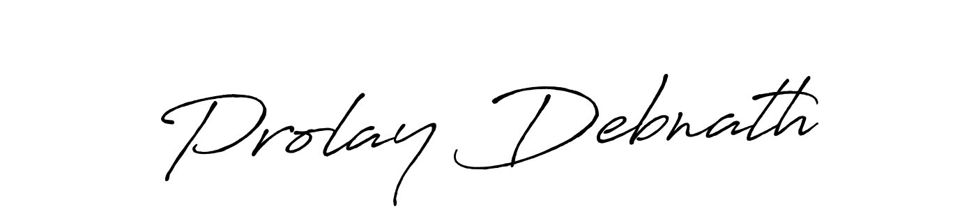 Make a beautiful signature design for name Prolay Debnath. With this signature (Antro_Vectra_Bolder) style, you can create a handwritten signature for free. Prolay Debnath signature style 7 images and pictures png