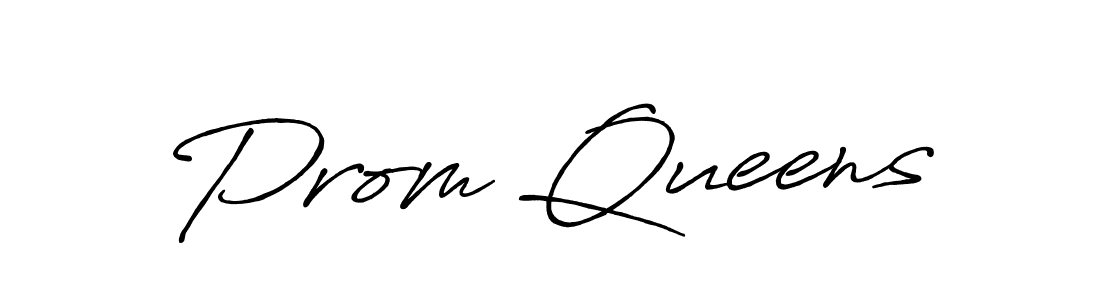 Similarly Antro_Vectra_Bolder is the best handwritten signature design. Signature creator online .You can use it as an online autograph creator for name Prom Queens. Prom Queens signature style 7 images and pictures png