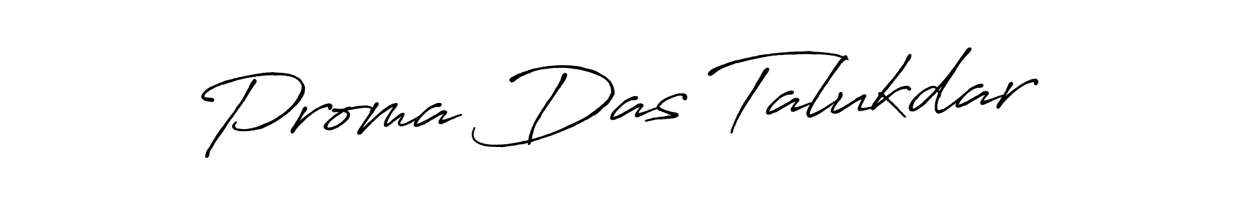 Use a signature maker to create a handwritten signature online. With this signature software, you can design (Antro_Vectra_Bolder) your own signature for name Proma Das Talukdar. Proma Das Talukdar signature style 7 images and pictures png