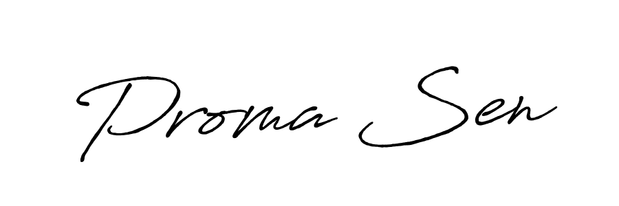 Make a beautiful signature design for name Proma Sen. With this signature (Antro_Vectra_Bolder) style, you can create a handwritten signature for free. Proma Sen signature style 7 images and pictures png