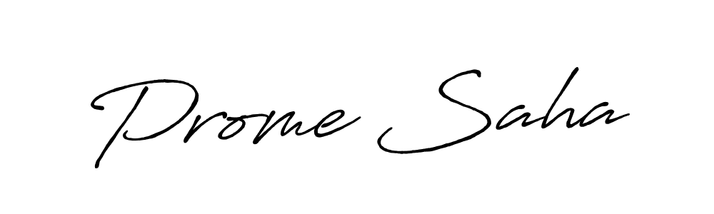 Design your own signature with our free online signature maker. With this signature software, you can create a handwritten (Antro_Vectra_Bolder) signature for name Prome Saha. Prome Saha signature style 7 images and pictures png