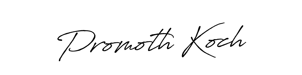 The best way (Antro_Vectra_Bolder) to make a short signature is to pick only two or three words in your name. The name Promoth Koch include a total of six letters. For converting this name. Promoth Koch signature style 7 images and pictures png