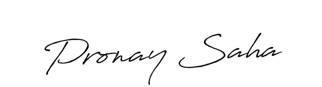 Also we have Pronay Saha name is the best signature style. Create professional handwritten signature collection using Antro_Vectra_Bolder autograph style. Pronay Saha signature style 7 images and pictures png