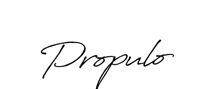 Use a signature maker to create a handwritten signature online. With this signature software, you can design (Antro_Vectra_Bolder) your own signature for name Propulo. Propulo signature style 7 images and pictures png