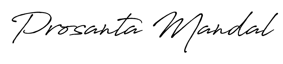 Upgrade your professional image with Prosanta Mandal signature created with Antro_Vectra_Bolder font. Fast, free, and watermark-free download. Prosanta Mandal signature style 7 images and pictures png