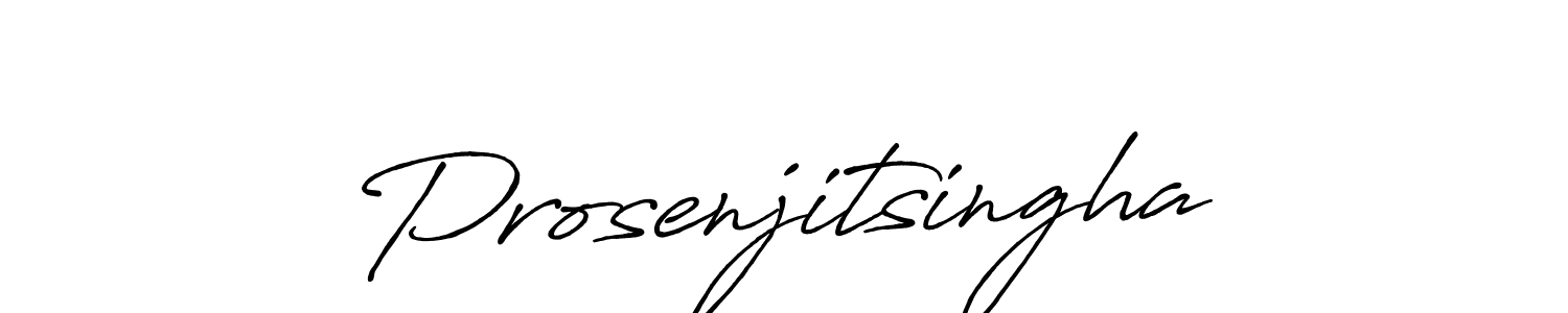 Create a beautiful signature design for name Prosenjitsingha. With this signature (Antro_Vectra_Bolder) fonts, you can make a handwritten signature for free. Prosenjitsingha signature style 7 images and pictures png