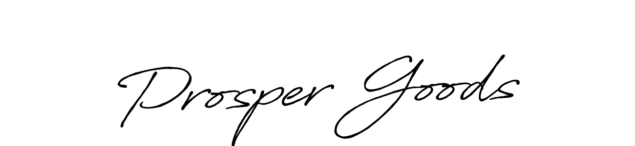 How to make Prosper Goods signature? Antro_Vectra_Bolder is a professional autograph style. Create handwritten signature for Prosper Goods name. Prosper Goods signature style 7 images and pictures png