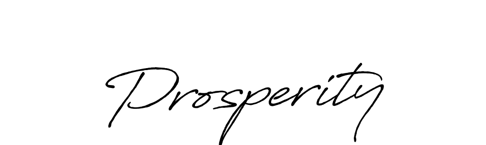 Prosperity stylish signature style. Best Handwritten Sign (Antro_Vectra_Bolder) for my name. Handwritten Signature Collection Ideas for my name Prosperity. Prosperity signature style 7 images and pictures png