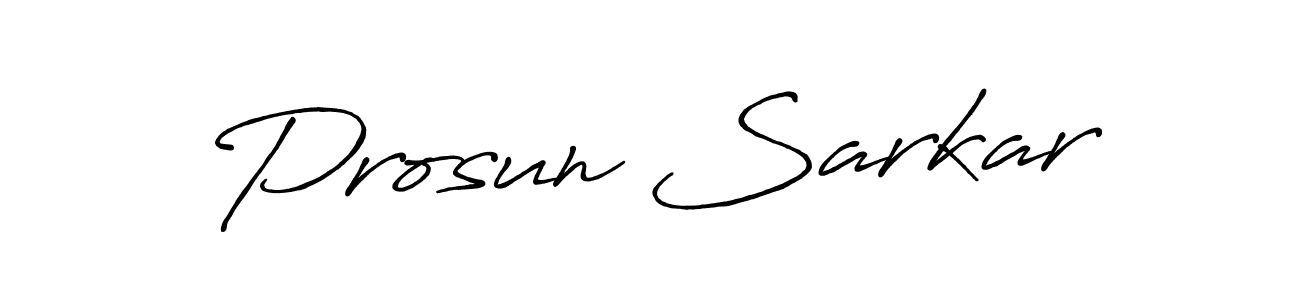 Also we have Prosun Sarkar name is the best signature style. Create professional handwritten signature collection using Antro_Vectra_Bolder autograph style. Prosun Sarkar signature style 7 images and pictures png