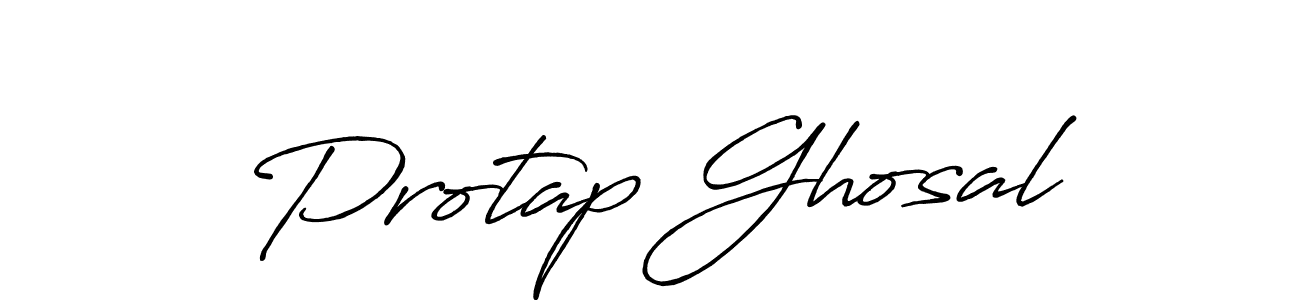 How to make Protap Ghosal name signature. Use Antro_Vectra_Bolder style for creating short signs online. This is the latest handwritten sign. Protap Ghosal signature style 7 images and pictures png