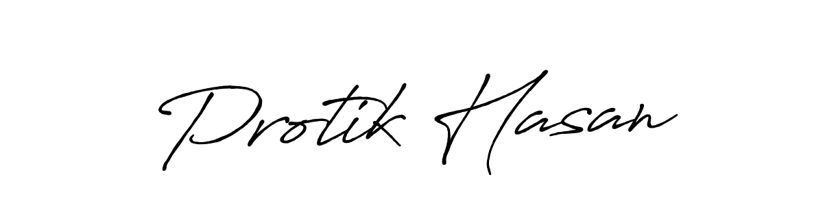 Protik Hasan stylish signature style. Best Handwritten Sign (Antro_Vectra_Bolder) for my name. Handwritten Signature Collection Ideas for my name Protik Hasan. Protik Hasan signature style 7 images and pictures png