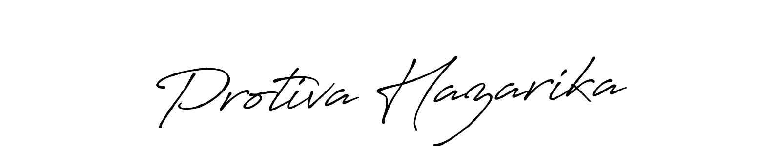 How to make Protiva Hazarika name signature. Use Antro_Vectra_Bolder style for creating short signs online. This is the latest handwritten sign. Protiva Hazarika signature style 7 images and pictures png