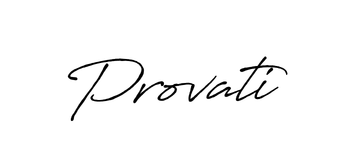 Create a beautiful signature design for name Provati. With this signature (Antro_Vectra_Bolder) fonts, you can make a handwritten signature for free. Provati signature style 7 images and pictures png