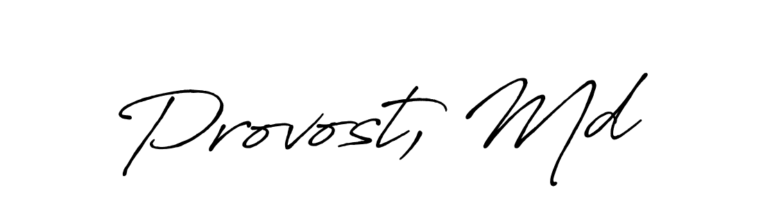 How to make Provost, Md name signature. Use Antro_Vectra_Bolder style for creating short signs online. This is the latest handwritten sign. Provost, Md signature style 7 images and pictures png
