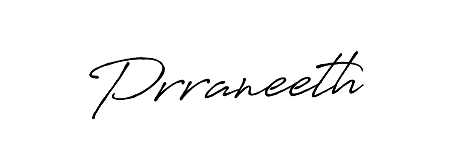How to make Prraneeth signature? Antro_Vectra_Bolder is a professional autograph style. Create handwritten signature for Prraneeth name. Prraneeth signature style 7 images and pictures png