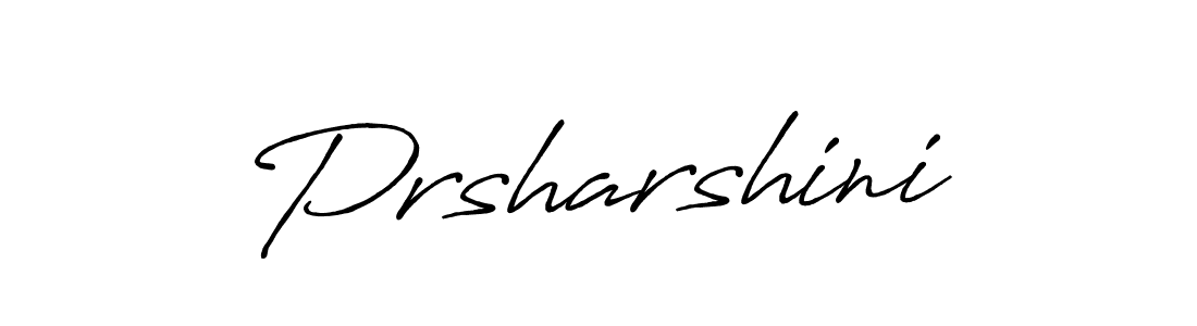 How to make Prsharshini name signature. Use Antro_Vectra_Bolder style for creating short signs online. This is the latest handwritten sign. Prsharshini signature style 7 images and pictures png