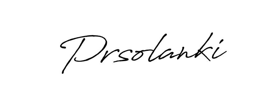 Design your own signature with our free online signature maker. With this signature software, you can create a handwritten (Antro_Vectra_Bolder) signature for name Prsolanki. Prsolanki signature style 7 images and pictures png