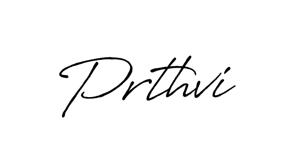 Make a beautiful signature design for name Prthvi. With this signature (Antro_Vectra_Bolder) style, you can create a handwritten signature for free. Prthvi signature style 7 images and pictures png