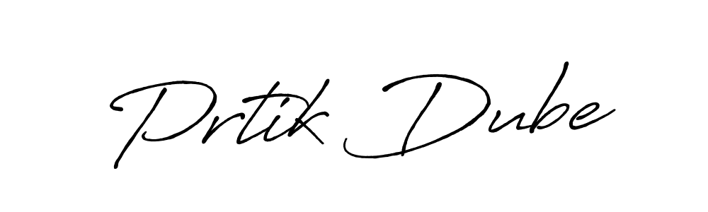 The best way (Antro_Vectra_Bolder) to make a short signature is to pick only two or three words in your name. The name Prtik Dube include a total of six letters. For converting this name. Prtik Dube signature style 7 images and pictures png