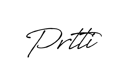 Use a signature maker to create a handwritten signature online. With this signature software, you can design (Antro_Vectra_Bolder) your own signature for name Prtti. Prtti signature style 7 images and pictures png