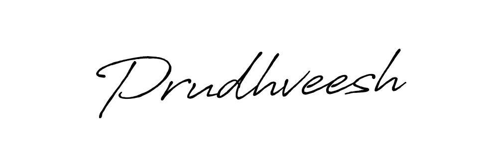 Make a beautiful signature design for name Prudhveesh. With this signature (Antro_Vectra_Bolder) style, you can create a handwritten signature for free. Prudhveesh signature style 7 images and pictures png
