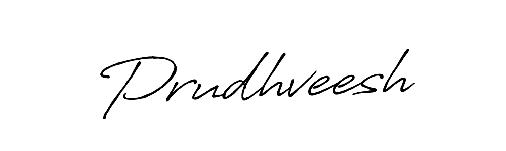 Make a beautiful signature design for name Prudhveesh. With this signature (Antro_Vectra_Bolder) style, you can create a handwritten signature for free. Prudhveesh signature style 7 images and pictures png