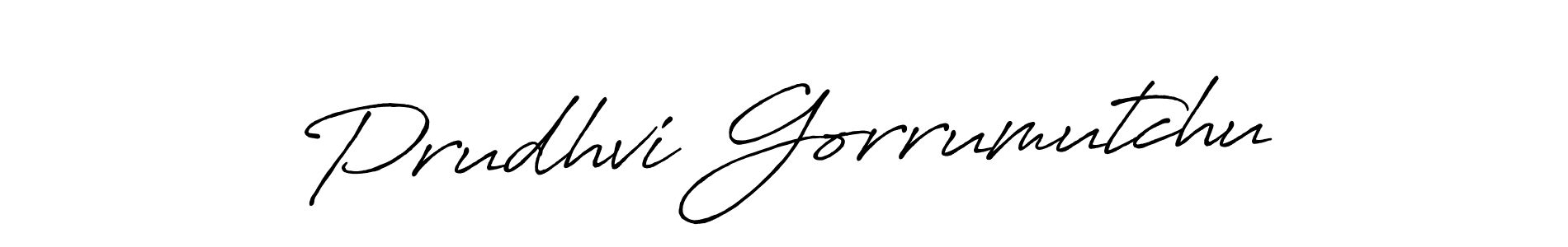 How to make Prudhvi Gorrumutchu signature? Antro_Vectra_Bolder is a professional autograph style. Create handwritten signature for Prudhvi Gorrumutchu name. Prudhvi Gorrumutchu signature style 7 images and pictures png
