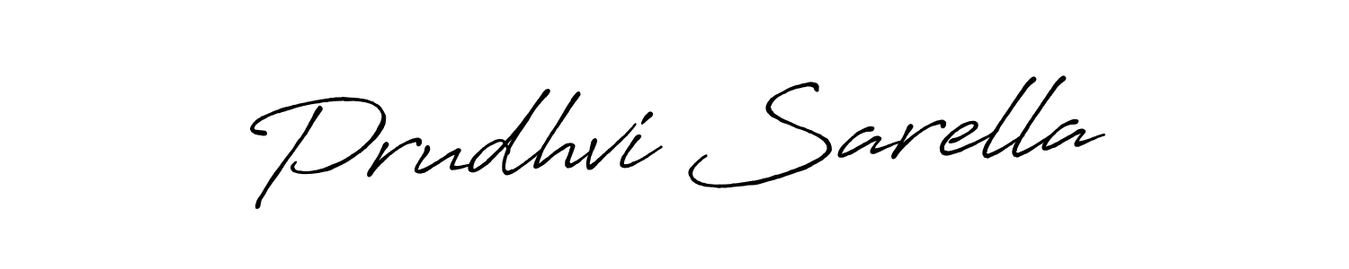 Also we have Prudhvi Sarella name is the best signature style. Create professional handwritten signature collection using Antro_Vectra_Bolder autograph style. Prudhvi Sarella signature style 7 images and pictures png