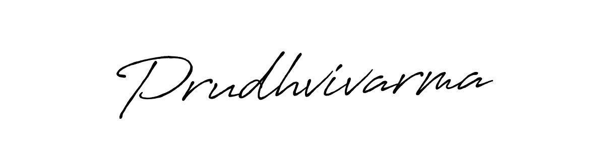 Prudhvivarma stylish signature style. Best Handwritten Sign (Antro_Vectra_Bolder) for my name. Handwritten Signature Collection Ideas for my name Prudhvivarma. Prudhvivarma signature style 7 images and pictures png