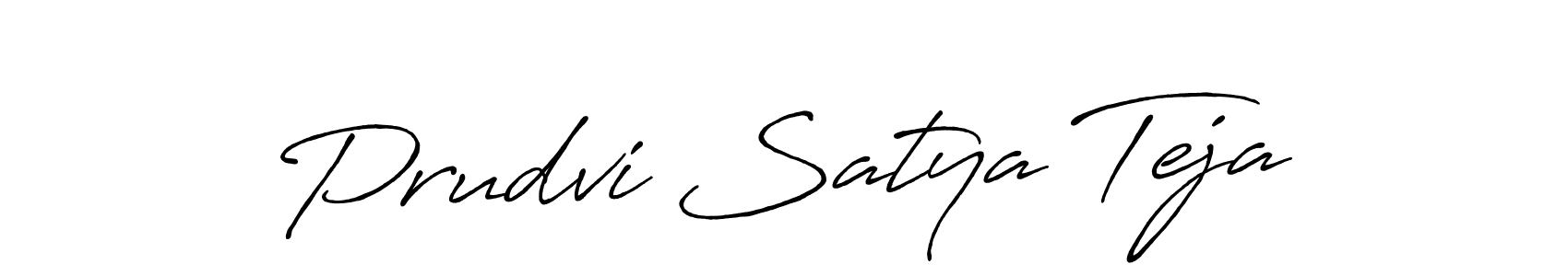 Also we have Prudvi Satya Teja name is the best signature style. Create professional handwritten signature collection using Antro_Vectra_Bolder autograph style. Prudvi Satya Teja signature style 7 images and pictures png