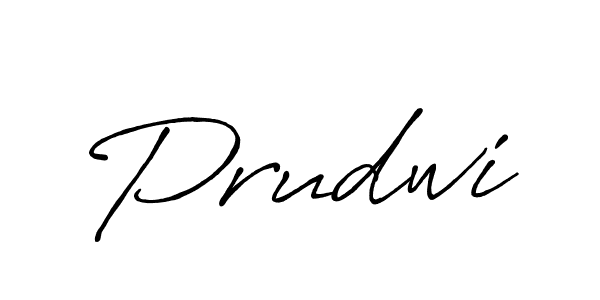 Create a beautiful signature design for name Prudwi. With this signature (Antro_Vectra_Bolder) fonts, you can make a handwritten signature for free. Prudwi signature style 7 images and pictures png