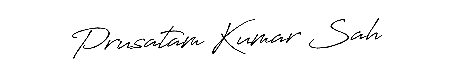 How to make Prusatam Kumar Sah name signature. Use Antro_Vectra_Bolder style for creating short signs online. This is the latest handwritten sign. Prusatam Kumar Sah signature style 7 images and pictures png