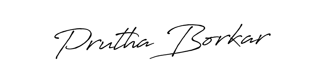 You should practise on your own different ways (Antro_Vectra_Bolder) to write your name (Prutha Borkar) in signature. don't let someone else do it for you. Prutha Borkar signature style 7 images and pictures png