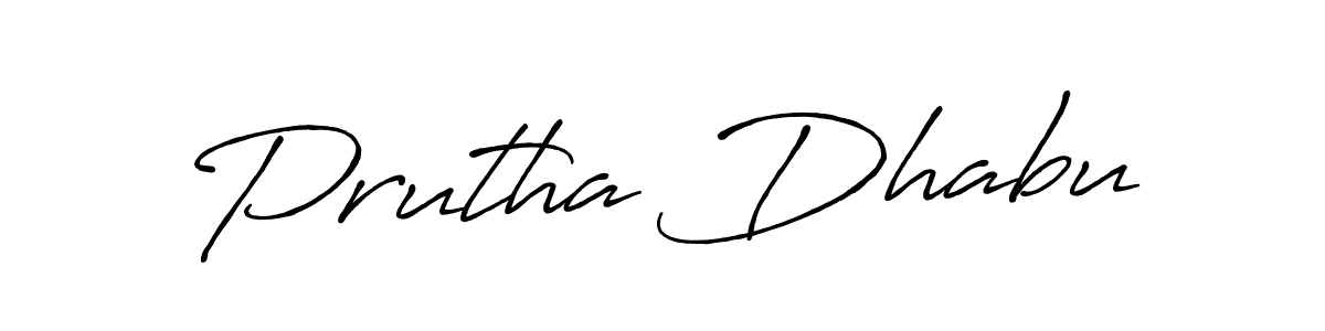 Make a short Prutha Dhabu signature style. Manage your documents anywhere anytime using Antro_Vectra_Bolder. Create and add eSignatures, submit forms, share and send files easily. Prutha Dhabu signature style 7 images and pictures png