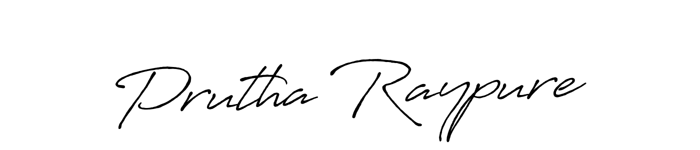 Prutha Raypure stylish signature style. Best Handwritten Sign (Antro_Vectra_Bolder) for my name. Handwritten Signature Collection Ideas for my name Prutha Raypure. Prutha Raypure signature style 7 images and pictures png