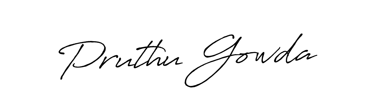 You should practise on your own different ways (Antro_Vectra_Bolder) to write your name (Pruthu Gowda) in signature. don't let someone else do it for you. Pruthu Gowda signature style 7 images and pictures png